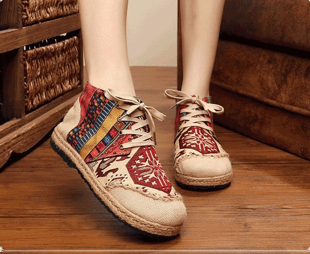 Vintage Hemp Ankle Shoes