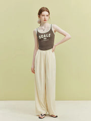 American Retro Knitted Vest Color Slim Tank Top