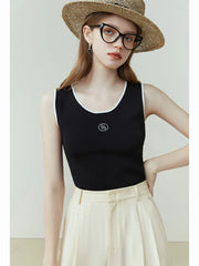 Spring Sleeveless Knitted Vest FSLE Sports Wind Tank Top