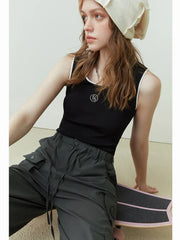 Spring Sleeveless Knitted Vest FSLE Sports Wind Tank Top
