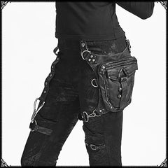 Leather Steam Punk Gothic Shoulder Waist Thigh Messenger Retro Bag