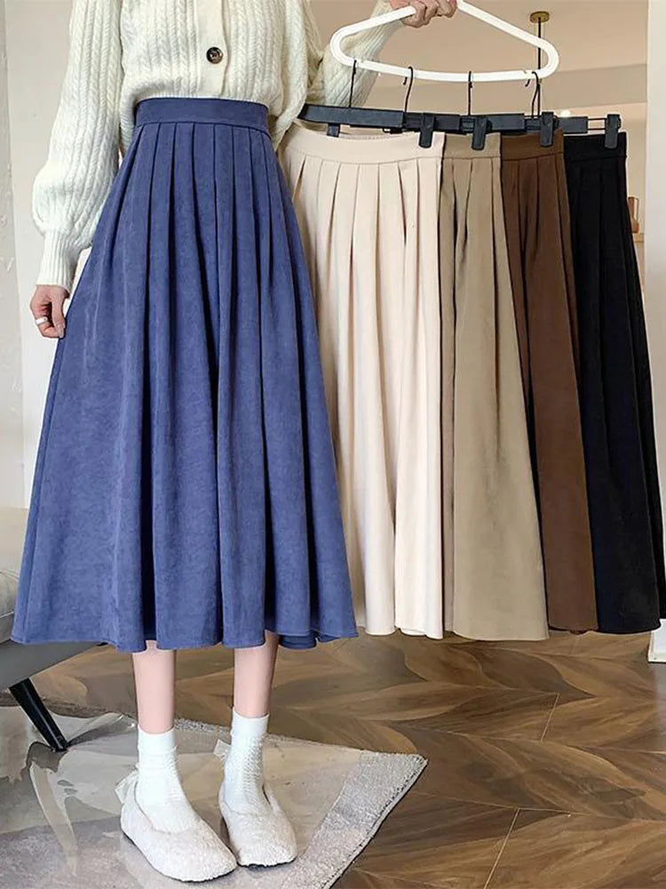 Fashion Korean College Thick A-line Skirt