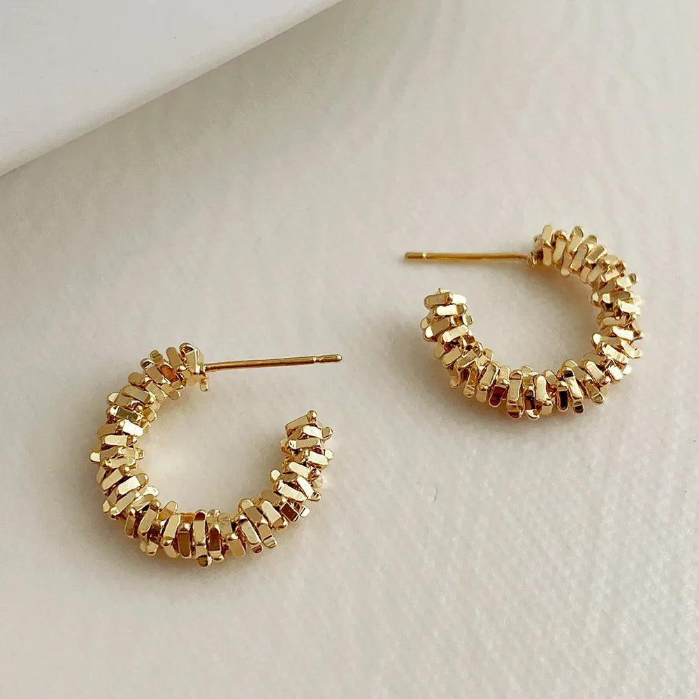 Fashion Shaped Geometric Irregular Girls Punk Round Brincos Gift Earring