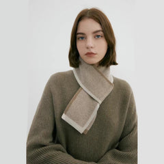 Neckerchief Retro Style Block Color Warm Scarf