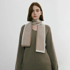 Neckerchief Retro Style Block Color Warm Scarf