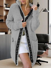 Fashion Sweaters Color Blocking V-neck Long Sleeve Casual Dough Twists Jerseys Coat