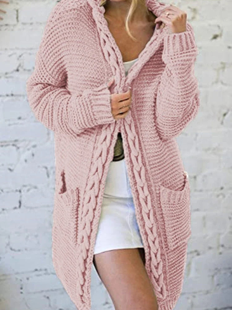 Fashion Sweaters Color Blocking V-neck Long Sleeve Casual Dough Twists Jerseys Coat