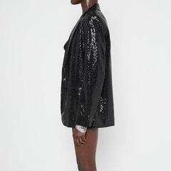 Sequin Loose Female Office Lady Blazer