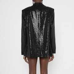 Sequin Loose Female Office Lady Blazer