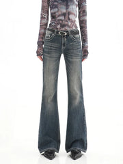 Vintage High Waist Summer Street Style Flared Jeans