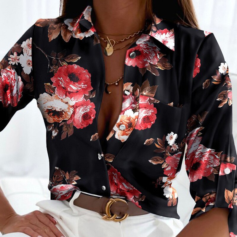 Floral Printing Single Button New Shirt