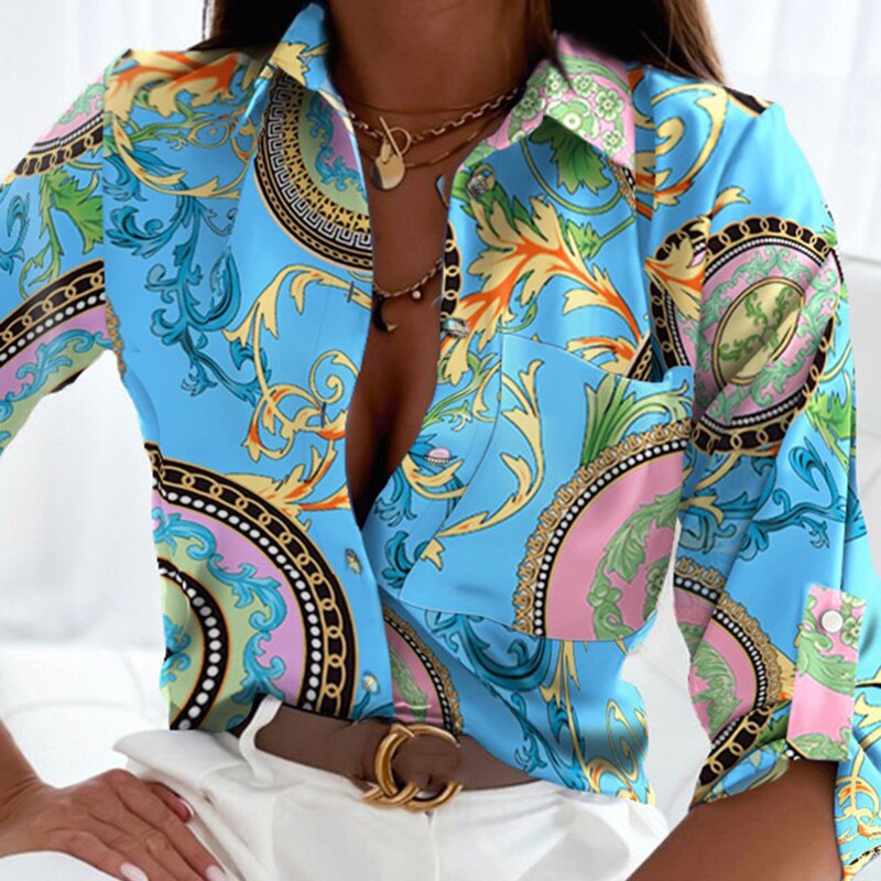 Floral Printing Single Button New Shirt