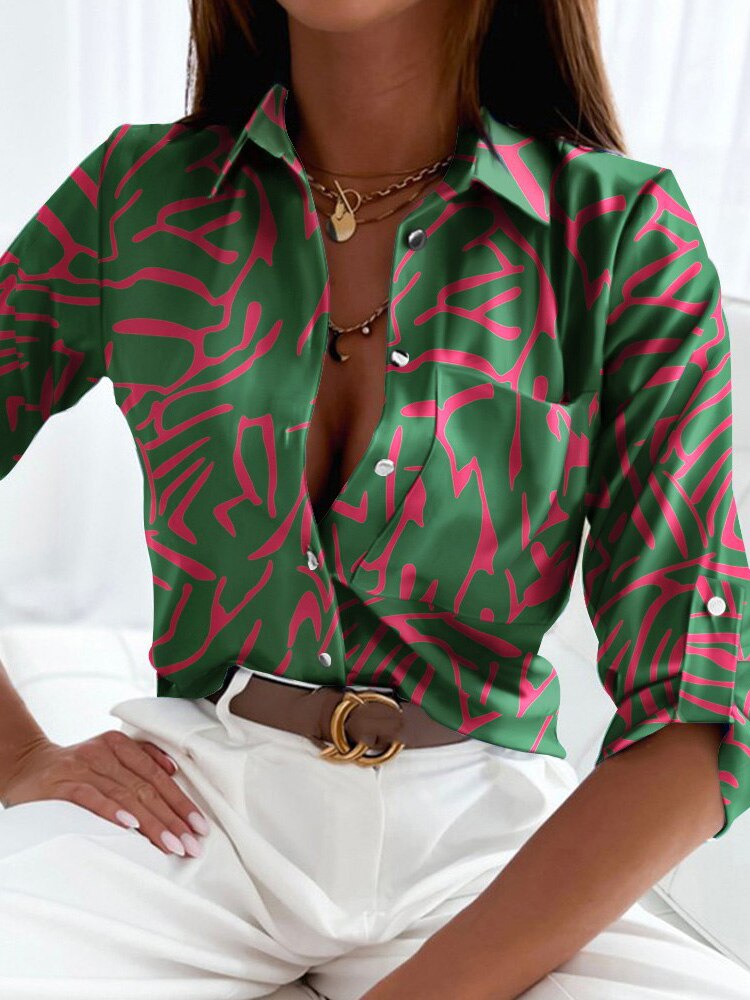 Floral Printing Single Button New Shirt