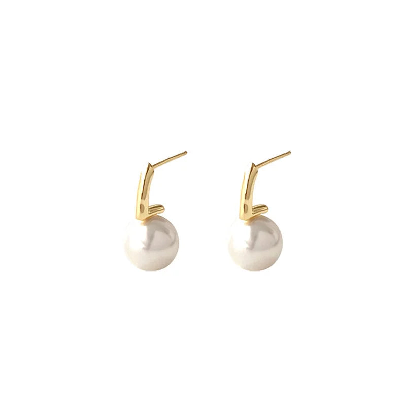 French Simple Imitation Pearl Temperament Wedding Party Jewelry Accessories Earring