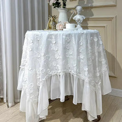 French Floral Embroidery Tablecloth