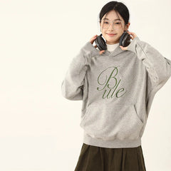 Grey Letter Printed Top