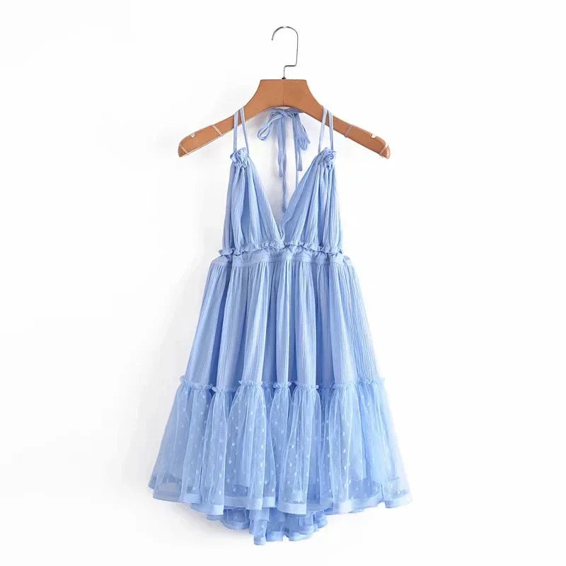 Summer Deep V Sexy Beach Holiday Casual Boho Dress