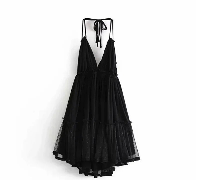 Summer Deep V Sexy Beach Holiday Casual Boho Dress