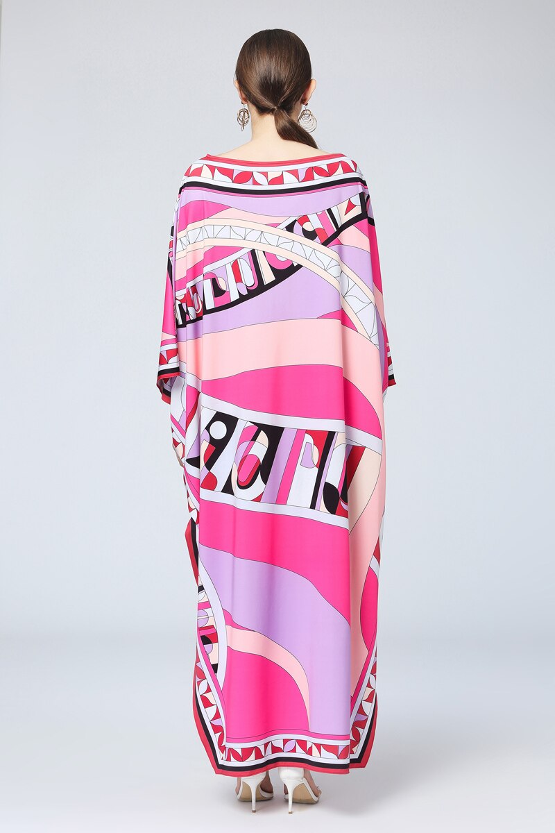 Multicolor Printed Elegant High Street Maxi Dresses