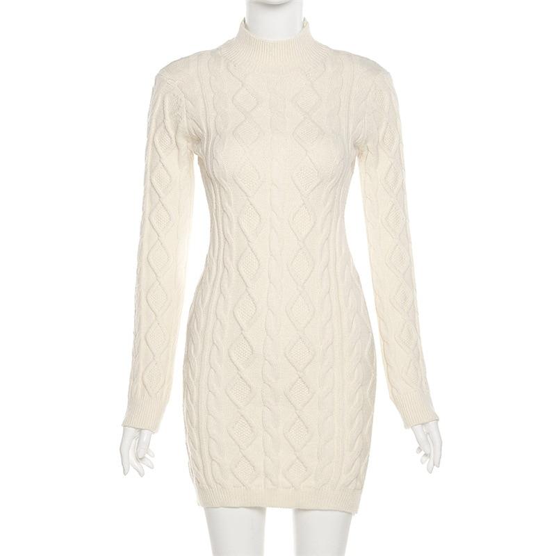 Sexy Knitted Sweater Dresses Fall Winter Clothes