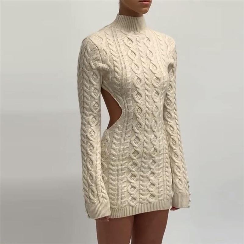 Sexy Knitted Sweater Dresses Fall Winter Clothes