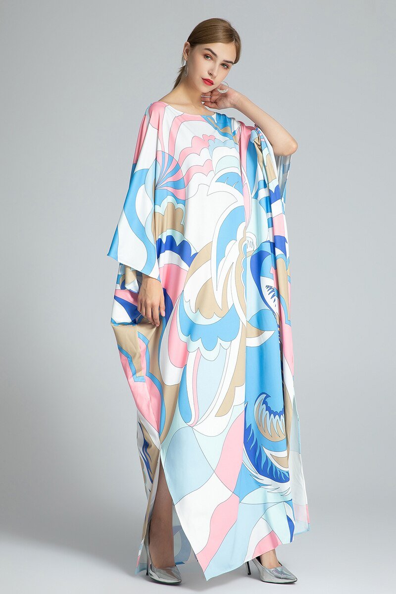 Knitted Printed Elegant Long Robes