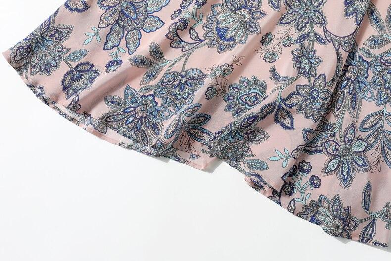 V Neck Short Sleeves Printed Ruched Fashion Summer Dress