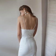 Sexy Backless Black White Party Dress