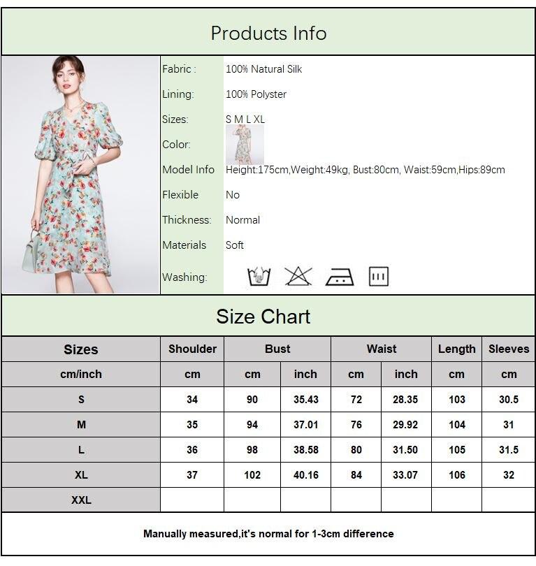 V Neck Short Sleeves Printed Sash Belt Fashion Summer Dress