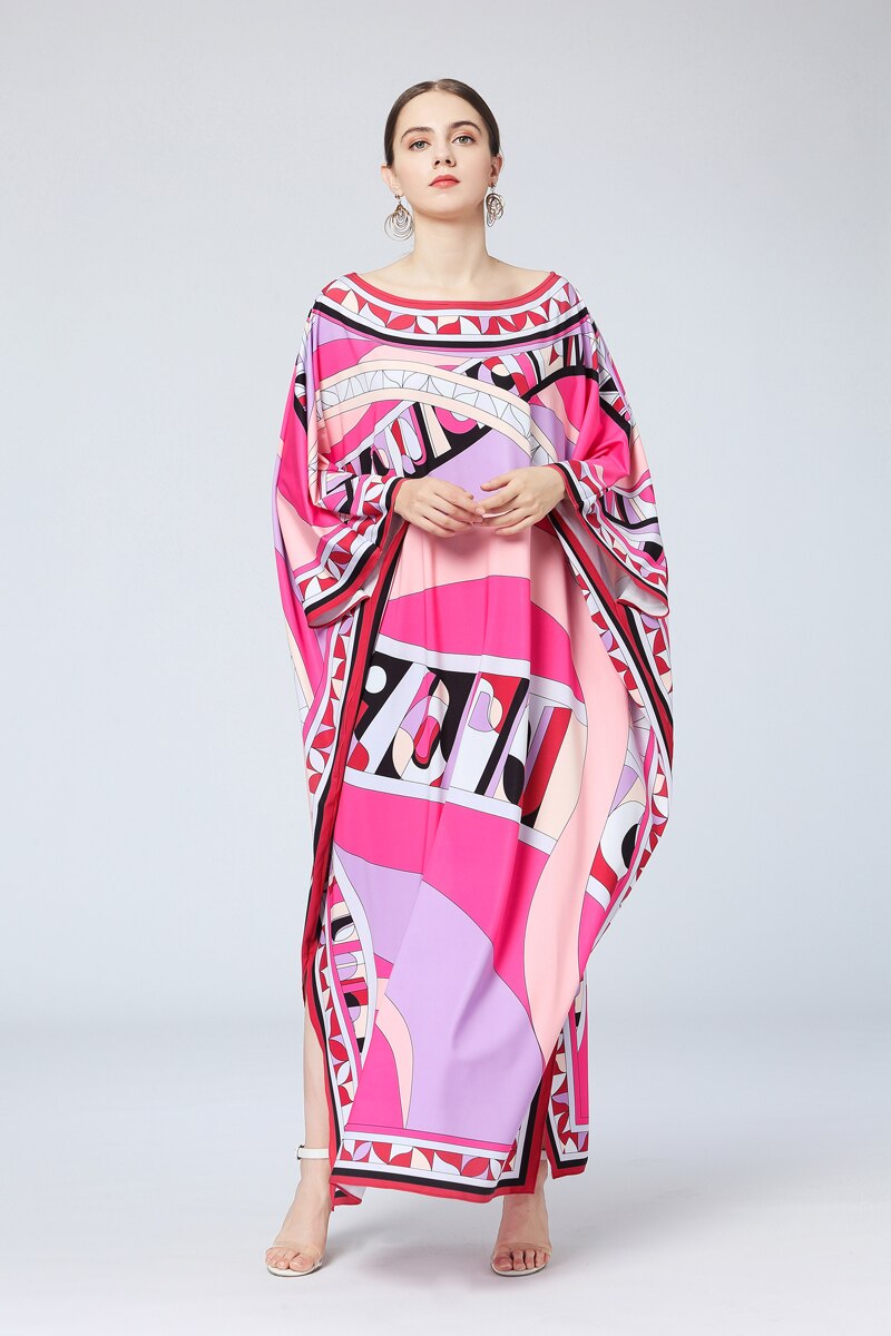 Multicolor Printed Elegant High Street Maxi Dresses