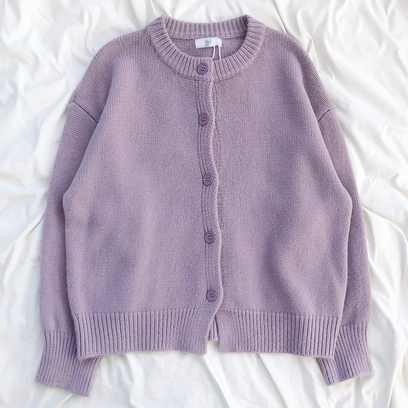 Sweaters Cardigans Warm Casual Arrival Solid Knitwear Loose Coat