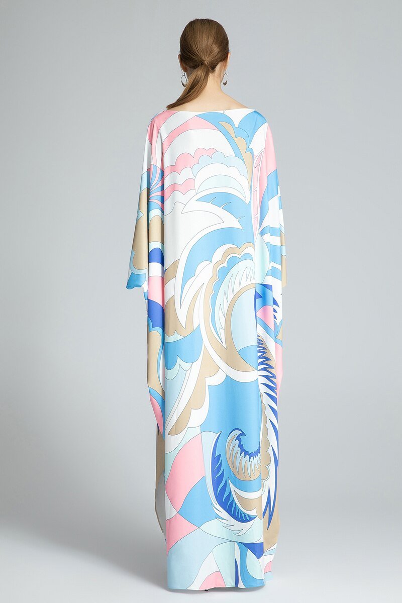 Knitted Printed Elegant Long Robes