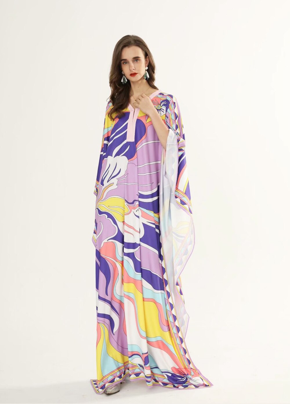 Loose Deisgn Plus Sizes Holiday Knitted Long Maxi Dresses