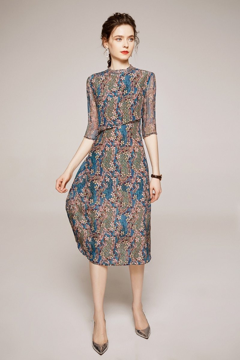 100% Silk WomenRunway Dresses