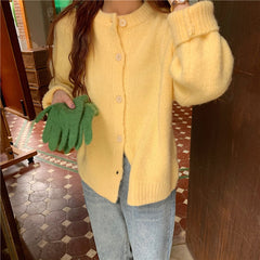 Sweaters Cardigans Warm Casual Arrival Solid Knitwear Loose Coat