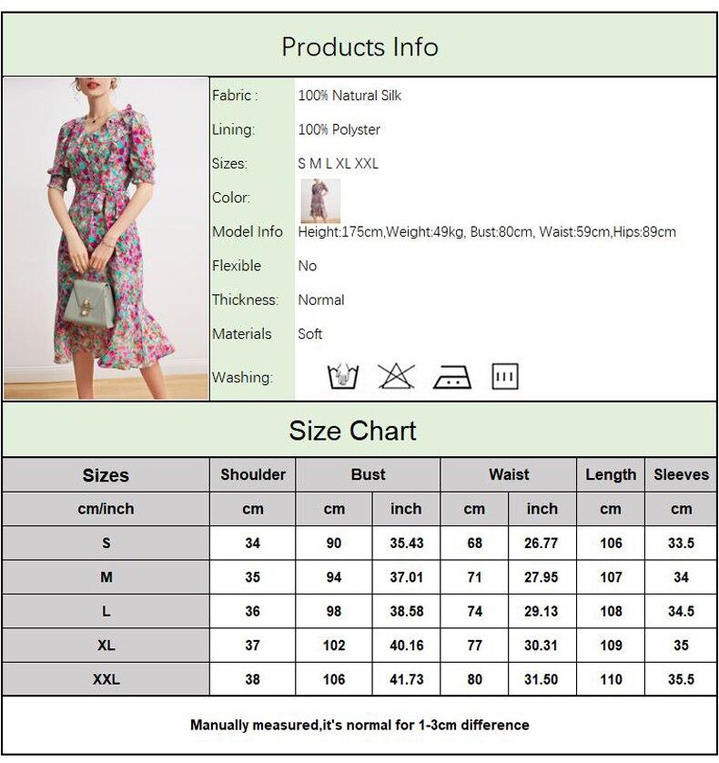 V Neck Short Sleeves Ruffles Sash Belt Printed Fashion Summer Dress