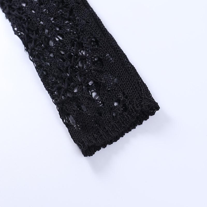 Spring Hollow Out Crochet Knit Bodycon Dress