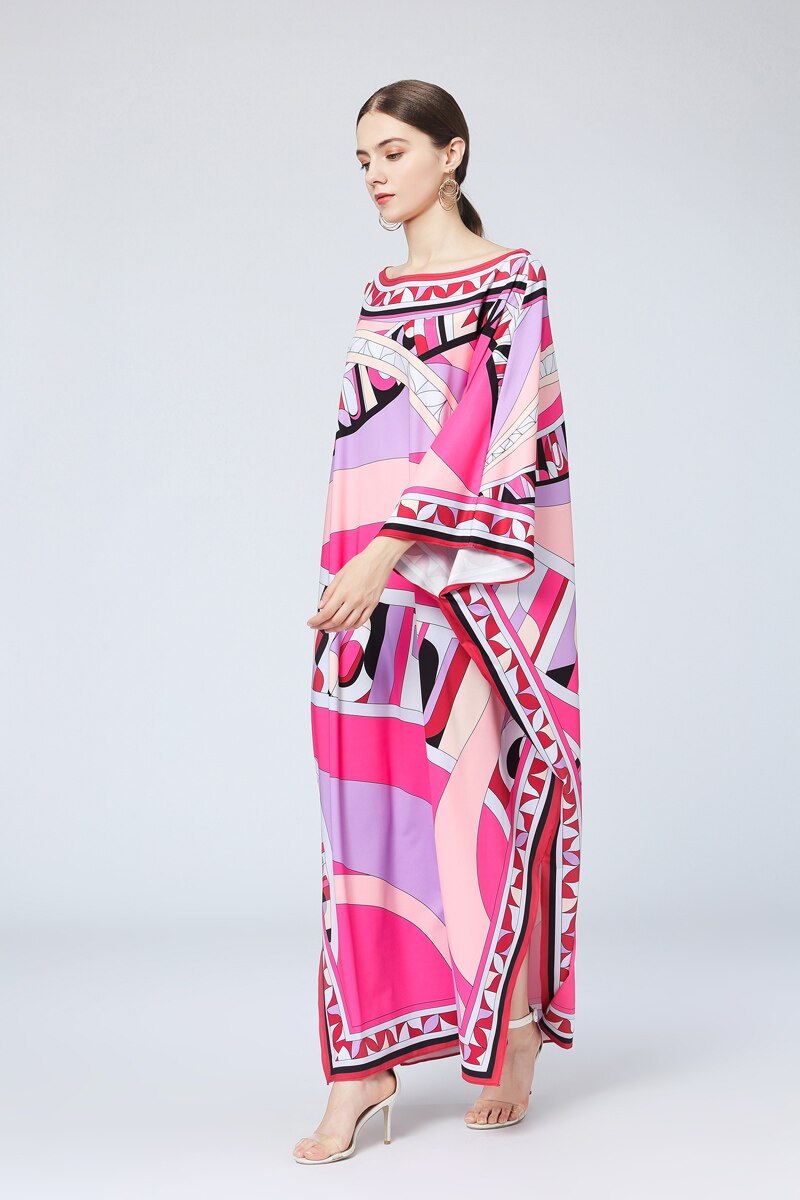 Multicolor Printed Elegant High Street Maxi Dresses