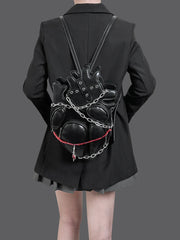 Original Dark Binding Chain Heart Punk Gothic Style Metal Shoulder Bag