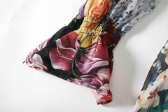 Floral Printed Ruffles Elegant Designer Casual Holiday Maxi Dresses