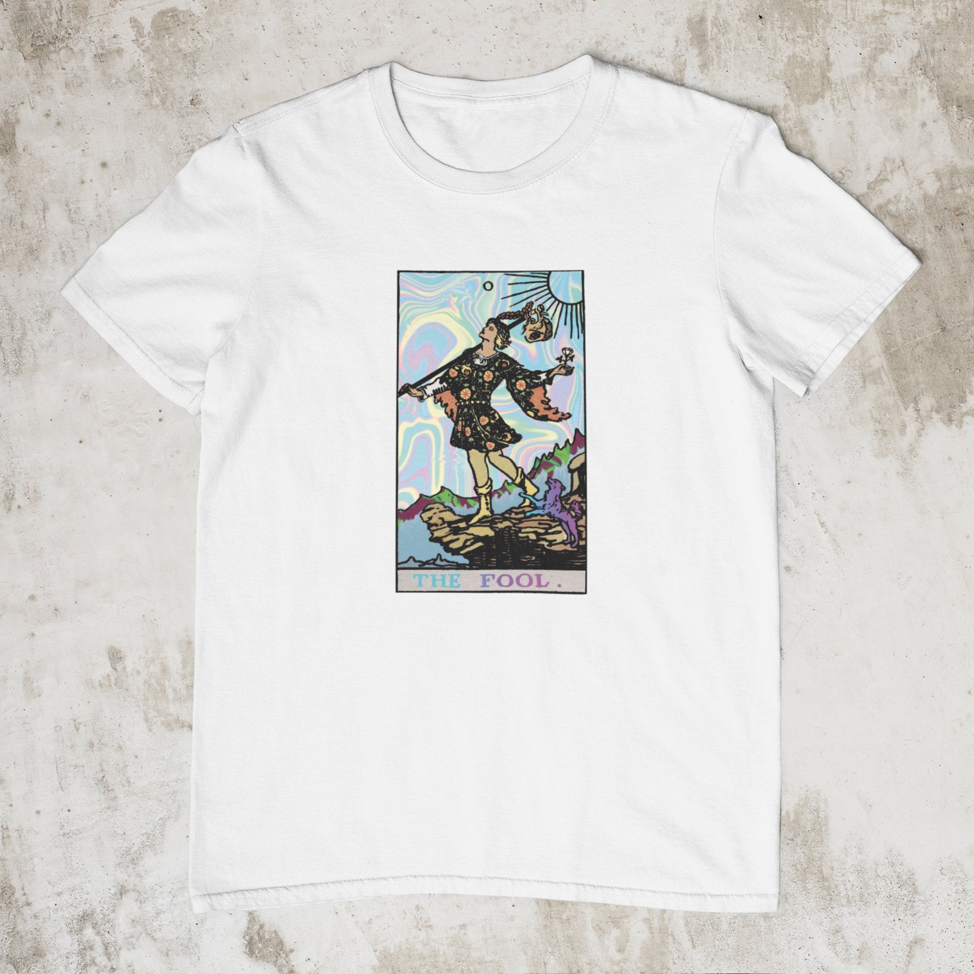 T-shirt Tarot Print Tops Casual Ladies Basic