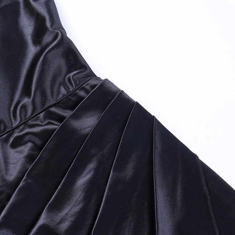 Articat Satin Split Ruched Dress