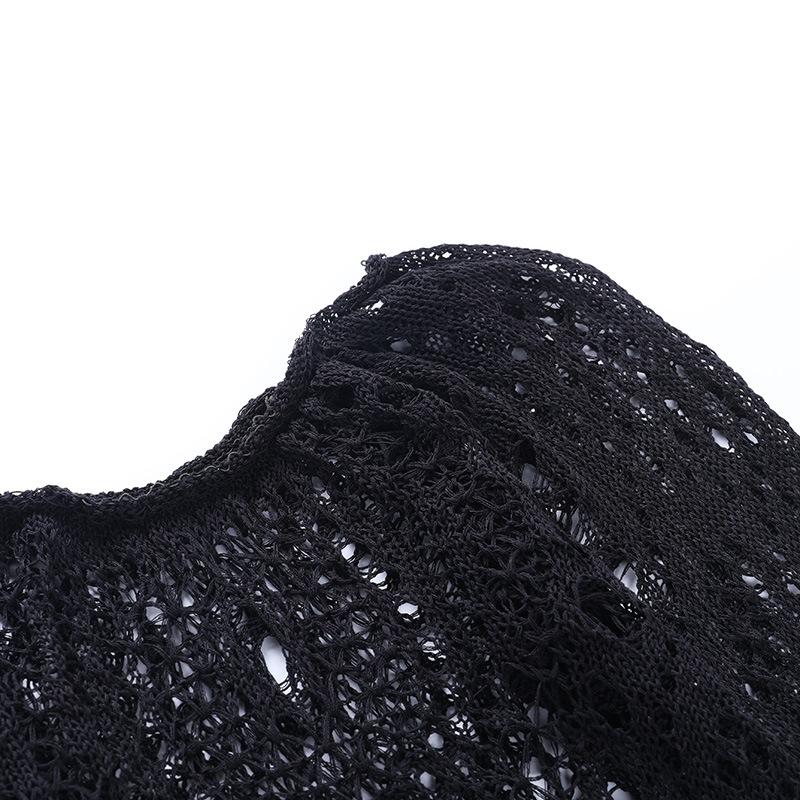 Spring Hollow Out Crochet Knit Bodycon Dress