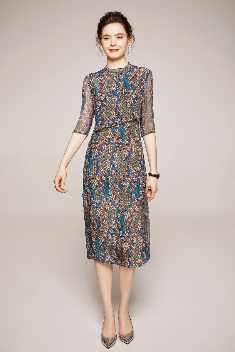 100% Silk WomenRunway Dresses
