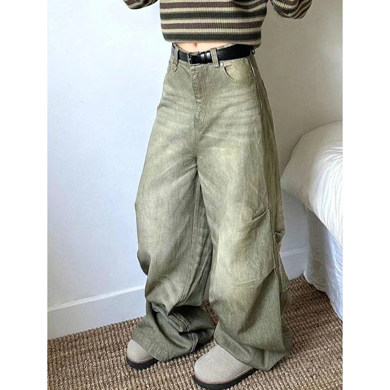 Harajuku Punk Wide Leg Casual Denim Pants