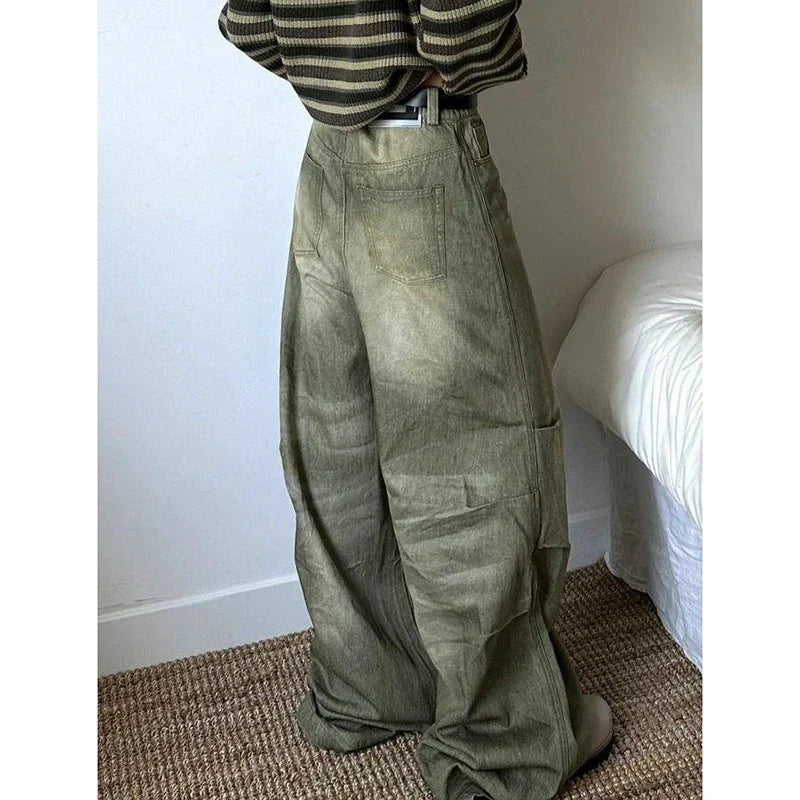 Harajuku Punk Wide Leg Casual Denim Pants