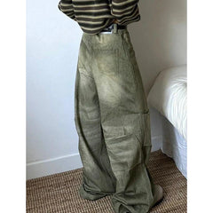 Harajuku Punk Wide Leg Casual Denim Pants