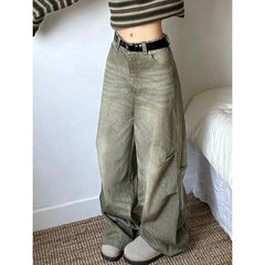 Harajuku Punk Wide Leg Casual Denim Pants