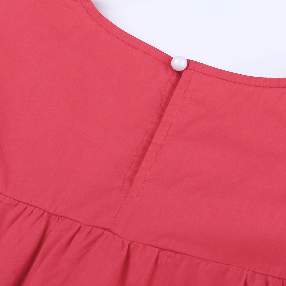Casual Ruffle O Neck Short Sleeve Dress