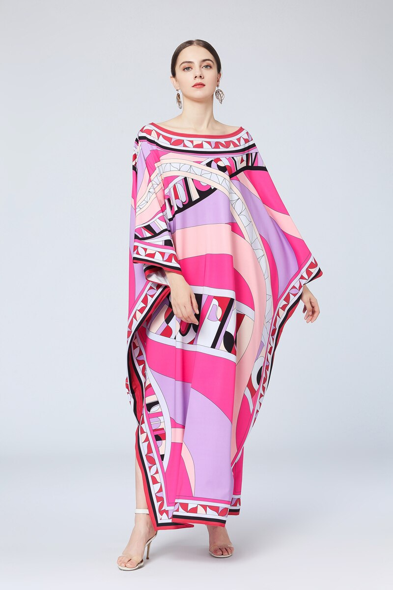 Multicolor Printed Elegant High Street Maxi Dresses
